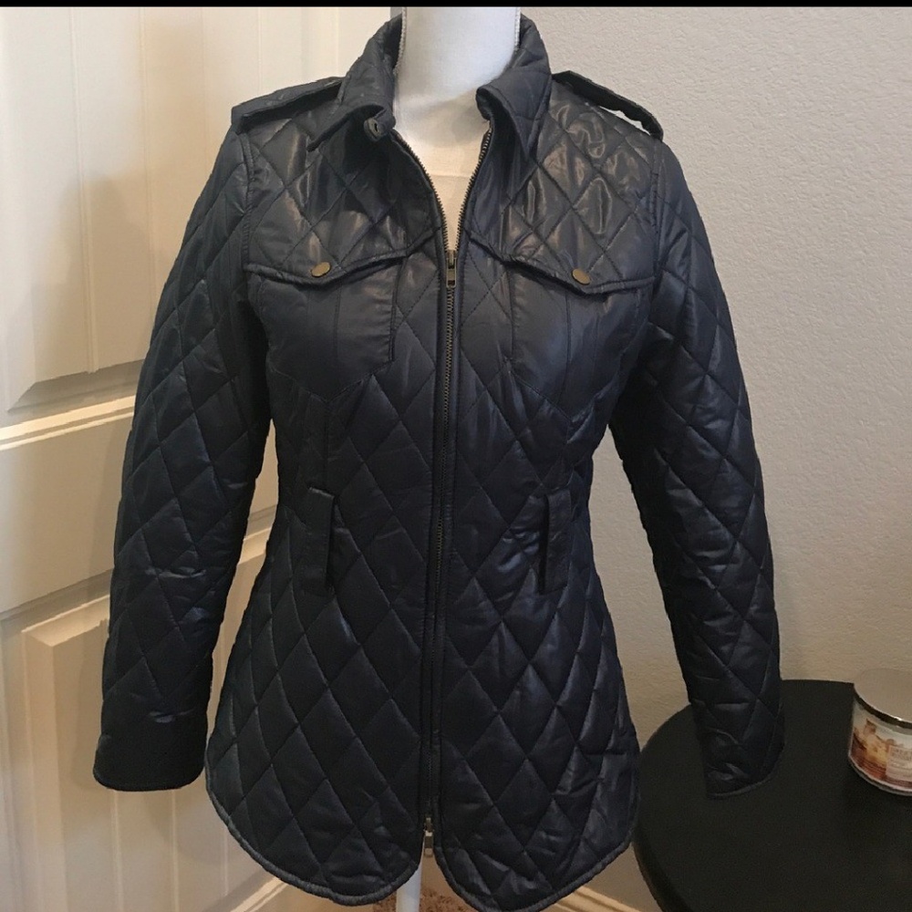 Size small Ark & co. Quilted Coat Navy Blue Quilted Coat
